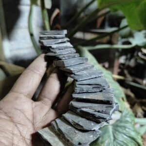 Flat Black Stones loose (10 pcs)